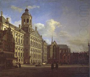 The Dam with the New Town Hall in Amsterdam (mk05), Jan van der Heyden